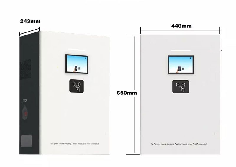Dimension of public wallbox level 2 charger Dimension of public wallbox level 2 charger
